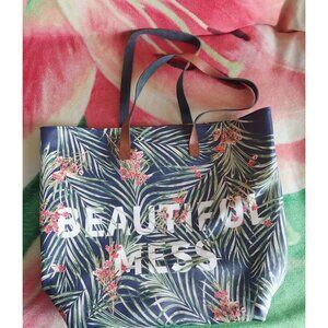 Studio Oh! Beautiful Mess Waterproof Canvas Floral Tote Bag
